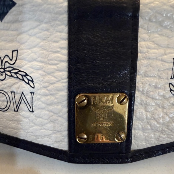 MCM Vintage Visetos Black and White Women's Wallet/Check Register - Picture 13 of 15